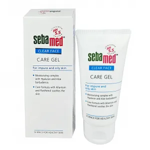 Sebamed Clear Face Care Gel – Hydrating & Soothing Gel for Impure and Oily Skin, pH 5.5, with Hyaluron & Aloe (50ml)